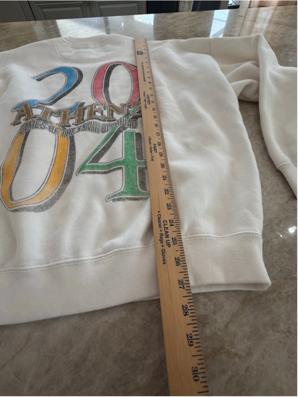 Men's HERITAGE White Athens 2004 Olympics Sweatshirt XL, super soft no damage - Picture 8 of 9